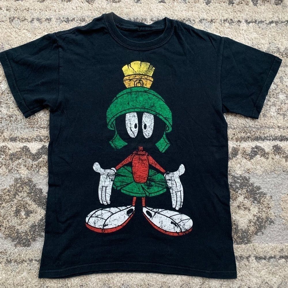 Looney Toons Marvin The Martian Short Sleeve Graphic T-Shirt Small